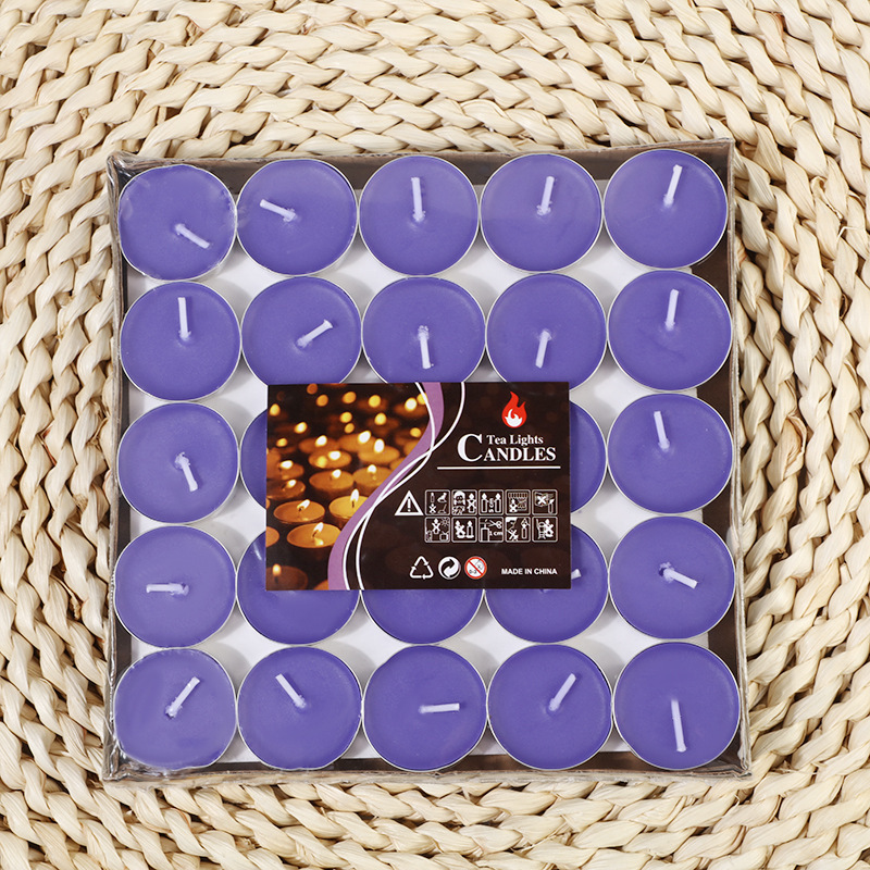 Té libre de humo de cera 2 horas 50 piezas aislamiento térmico calefacción té pequeña vela Hotel propuesta KTV placa redonda calefacción