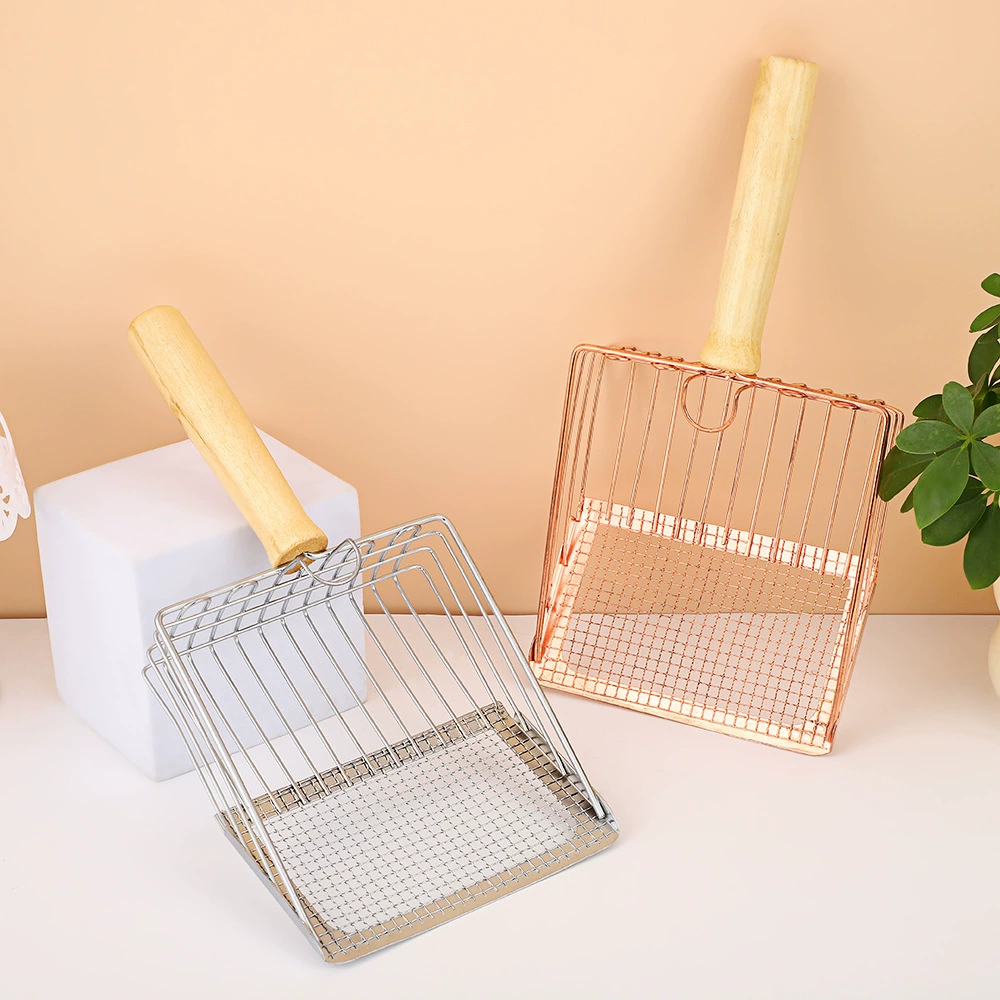 Домашние животные чистят клетчатый ремень с пряжкой металлический кошачий лопатка деревянная ручка