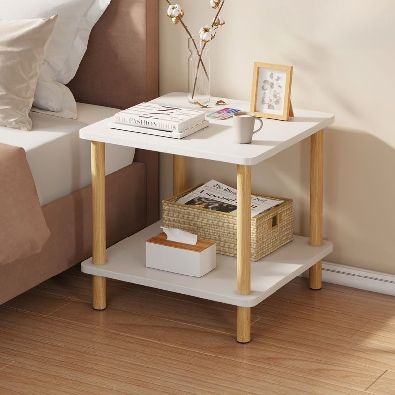 Simple Bedroom Bedside Narrow Storage Rack Cabinet Small Rental Room Style Bedside Table Simple