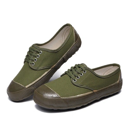 Liberation low-top men's shoes, military training shoes, construction labor work shoes, safety shoes, canvas yellow rubber shoes, farmland shoes, wholesale