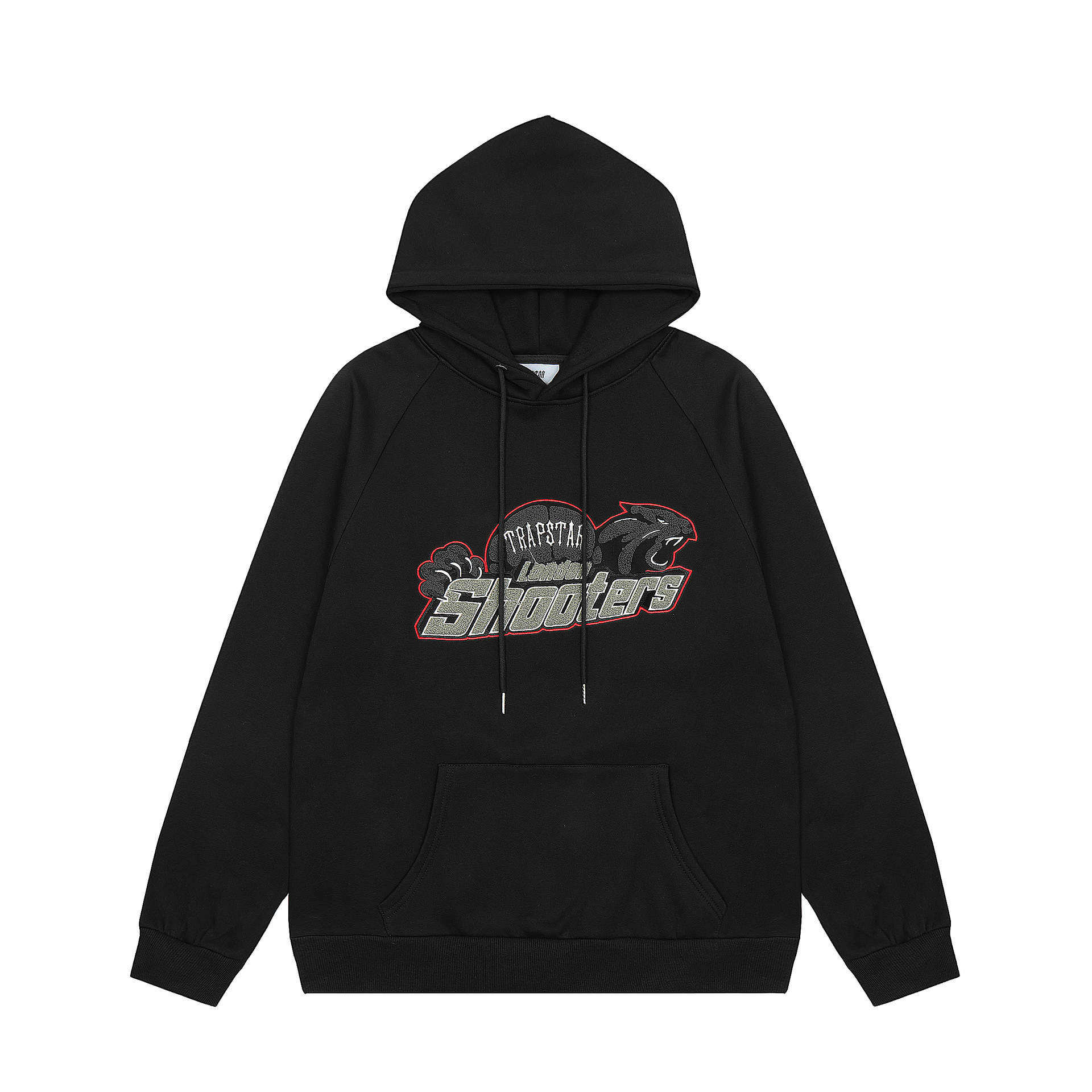 23ss otoño e invierno marca de moda europea y americana rojo y negro Tigre cabeza toalla bordado forrado de lana hombres y mujeres pareja traje casual al por mayor