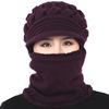 The old and elderly people in the hat girl in winter casual thickened wool hat plus a warm bib mothers hat consecutive knitted hat