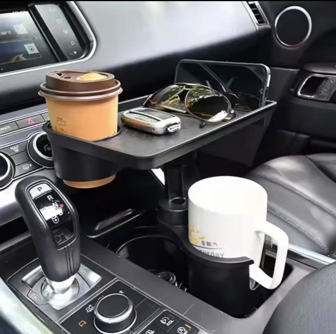 Car cup holder expansion bracket, small tray, car accessories, storage tray, table tray, table board, multi-functional tray, cross-border
