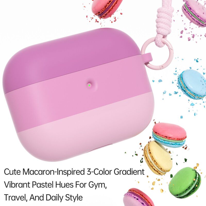 Three-Color Earphone Cases Suitable for Airpodspro3 Protective Cases, AirPods Protective Cases in Macaron Color Gradient Style Three-Color Earphone Cases Suitable for Airpodspro3 Protective Cases, AirPods Protective Cases in Macaron Color Gradient Style