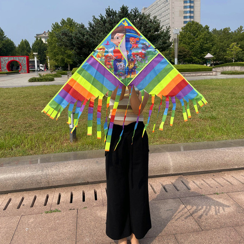 Cartoon Multi-Tailed Kite, Children's Kite, Rainbow Multi-Tailed Kite, Easy to Fly in the Breeze, Street Stall Kite Supply Manufacturer Wholesale