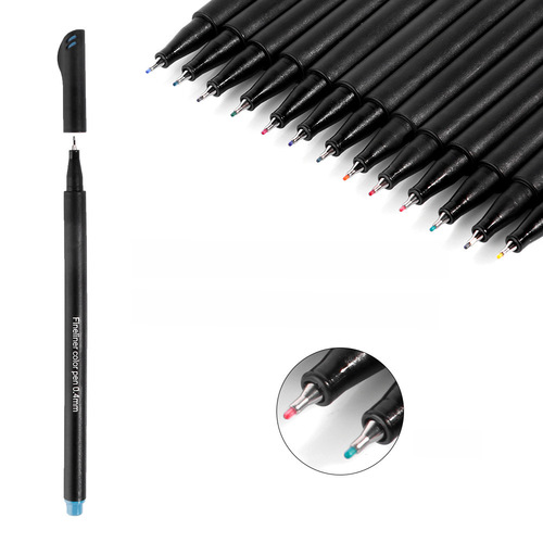 Cross-border colored fine-line pens, art painting special quick-drying ink, student supplies, brush set stationery wholesale