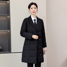 职业羽绒棉服外套女秋冬中长款修身显瘦棉衣棉袄工装珠宝店工作服