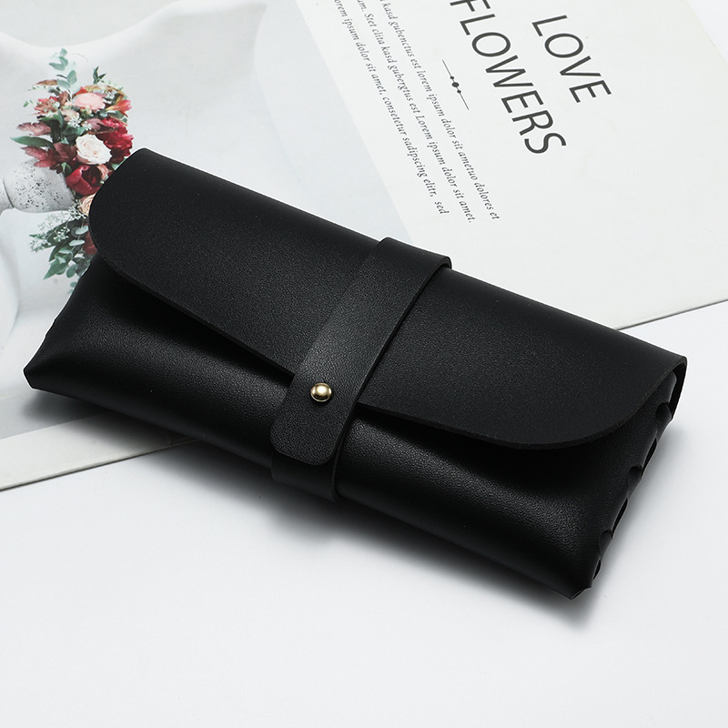 New Artistic Style Pu Leather Glasses Case with Snap Strap, Soft Sunglasses Case 02 New Artistic Style Pu Leather Glasses Case with Snap Strap, Soft Sunglasses Case 02