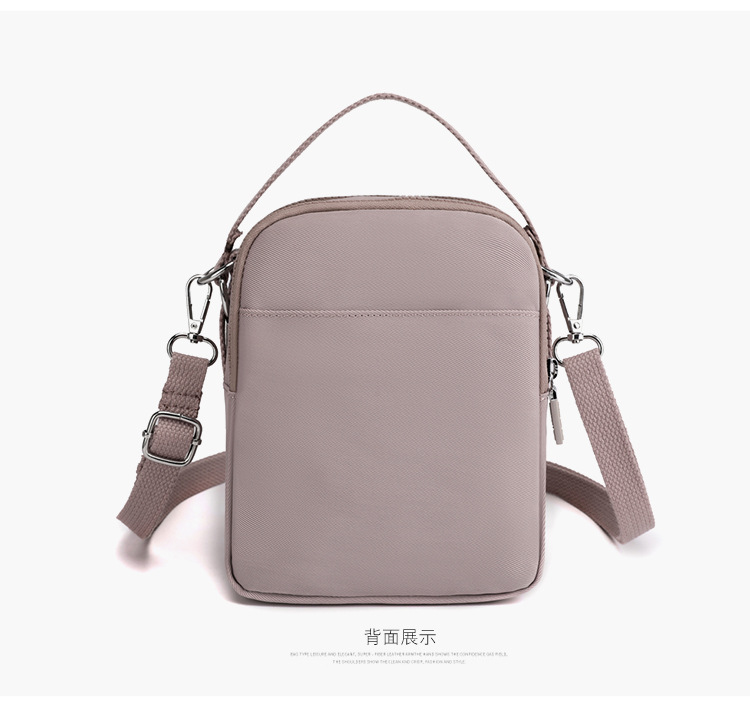 2025 New fashionable and trendy single-shoulder bag for women, outdoor casual, mobile phone key, coin purse, water-resistant nylon bag undefined
