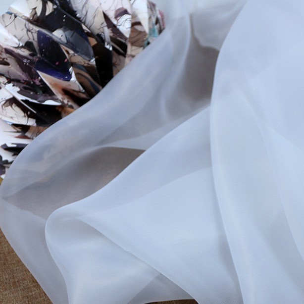 Tela de organza transparente - un metro (125 de ancho))