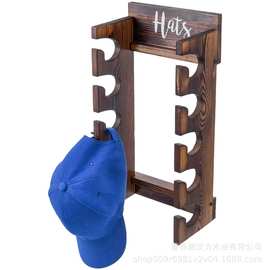 乡村风壁挂式帽撑帽子收纳架灰色衣帽挂架农舍多层客厅墙壁置物架