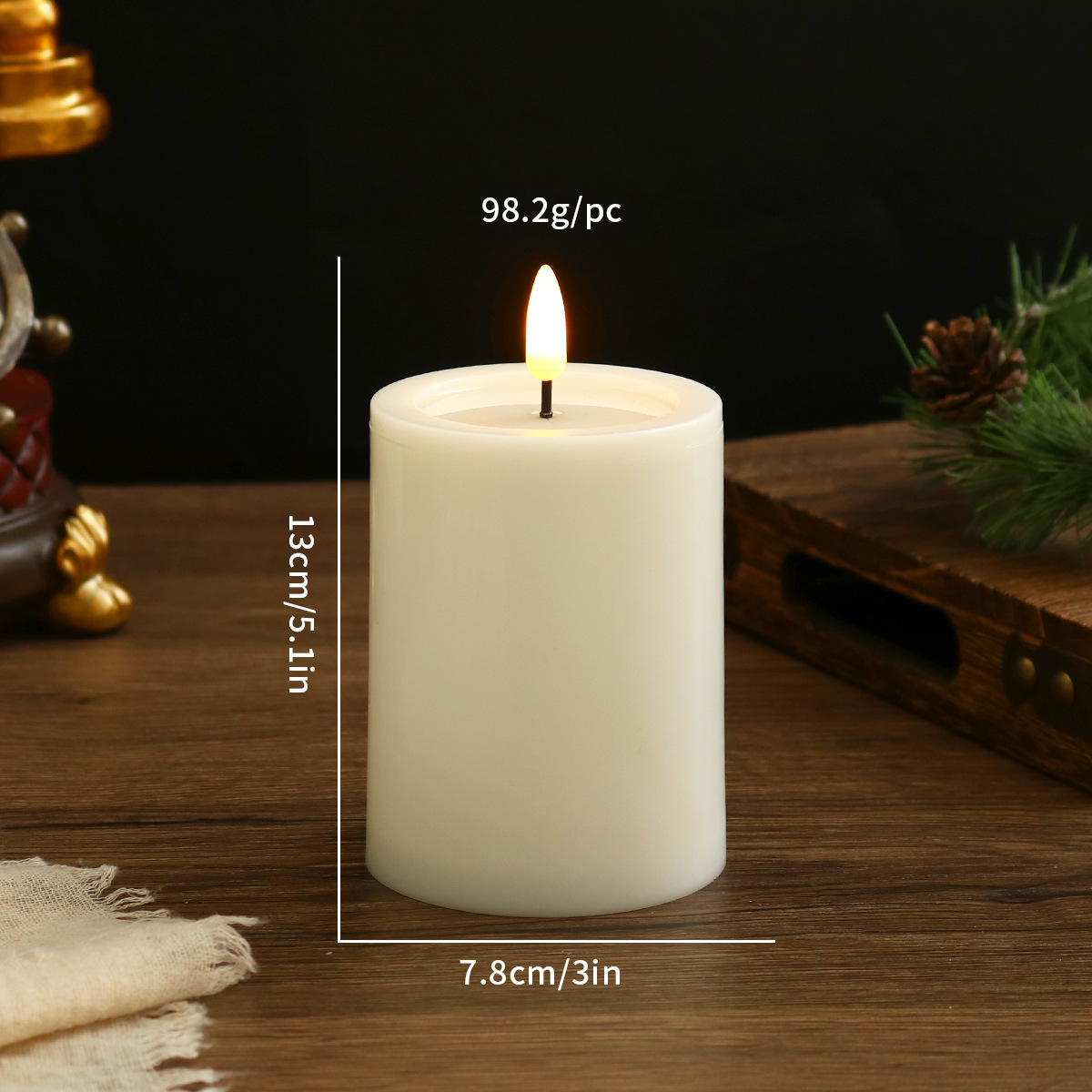 Boca plana de control remoto bala condujo lámpara de vela electrónica simulación de cera de cera falsa boda decoración romántica luz guía