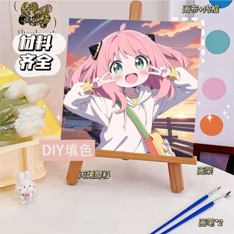 コナンデジタル油絵DIY手塗り怪盗キッドアニメアクリルメーカー卸売装飾画|undefined
