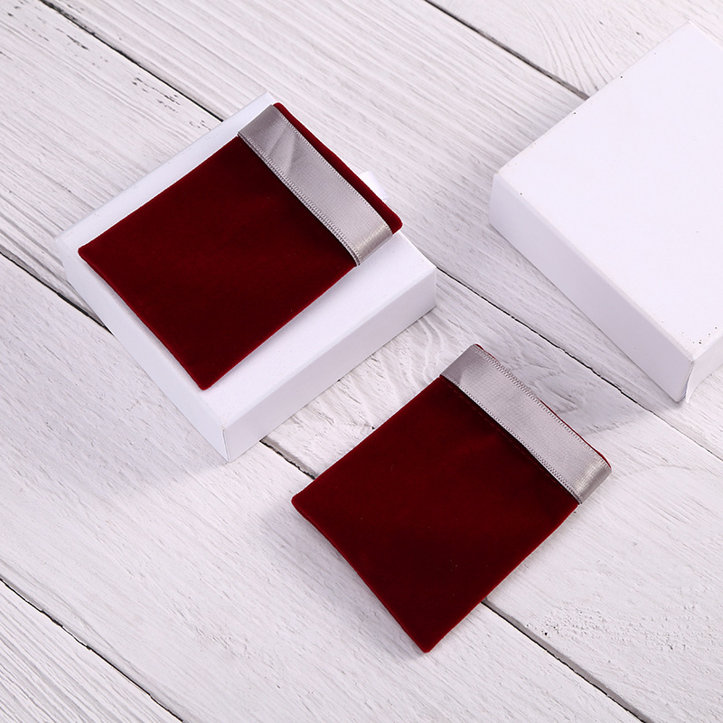 15g Weight Jewelry Packaging Bags Classification 1 Piece Quantity Indoor, Daily Occasion Flannel Material Bow Knot Pattern Cute, Simple Style Style Cute Simple Style Bow Knot Flannel Jewelry Packaging Bags 8