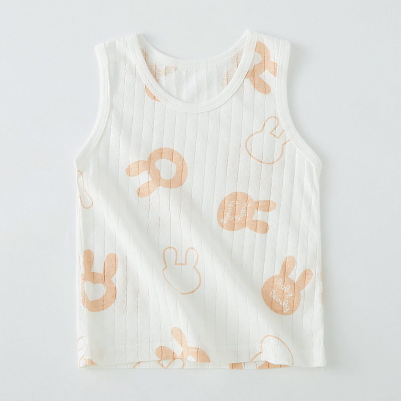 Baby onesie summer pure cotton thin boys and girls babies kids breathable tummy protector children sleeveless summer outfit
