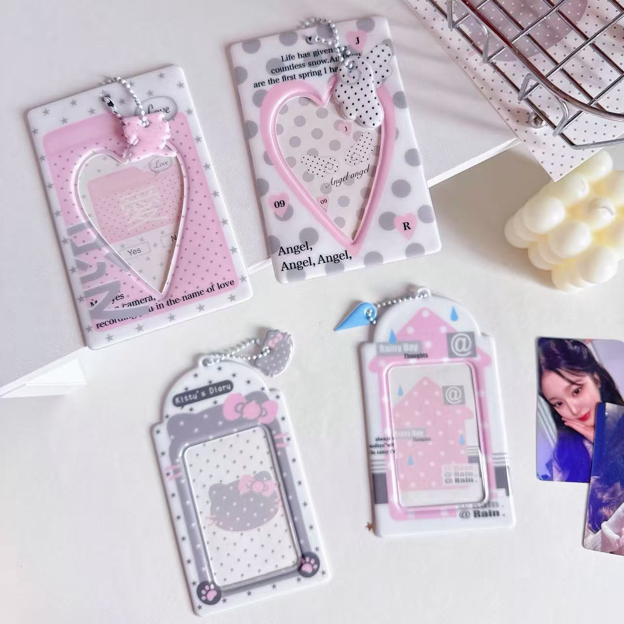 Original Heart-Pounding Pvc Card Holder for Idol Photos, Meal Cards, Campus Cards, Instagram Storage, Display Card Holder, and Pendant