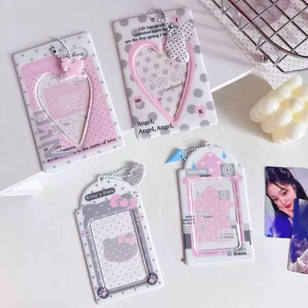 Original Heart-Pounding Pvc Card Holder for Idol Photos, Meal Cards, Campus Cards, Instagram Storage, Display Card Holder, and Pendant