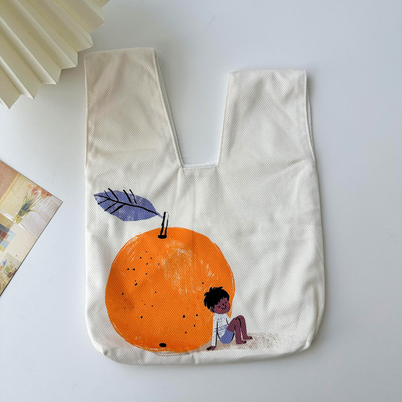 Nuevo artístico retro pintura al óleo bolso de las mujeres de la moda de estilo coreano todo-fósforo nicho de la calle de punto bolsa de las axilas bolsa de hombro