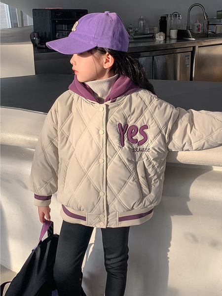 Winter children's short quilted jacket