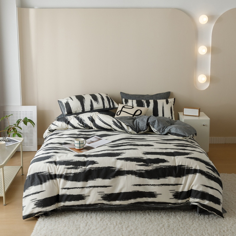 Casual Bed Pure Cotton Men's Dormitory Bed Sheets Single Quilt Cover Bed Sheets Student Dormitory Three or Four Piece Bedding Set