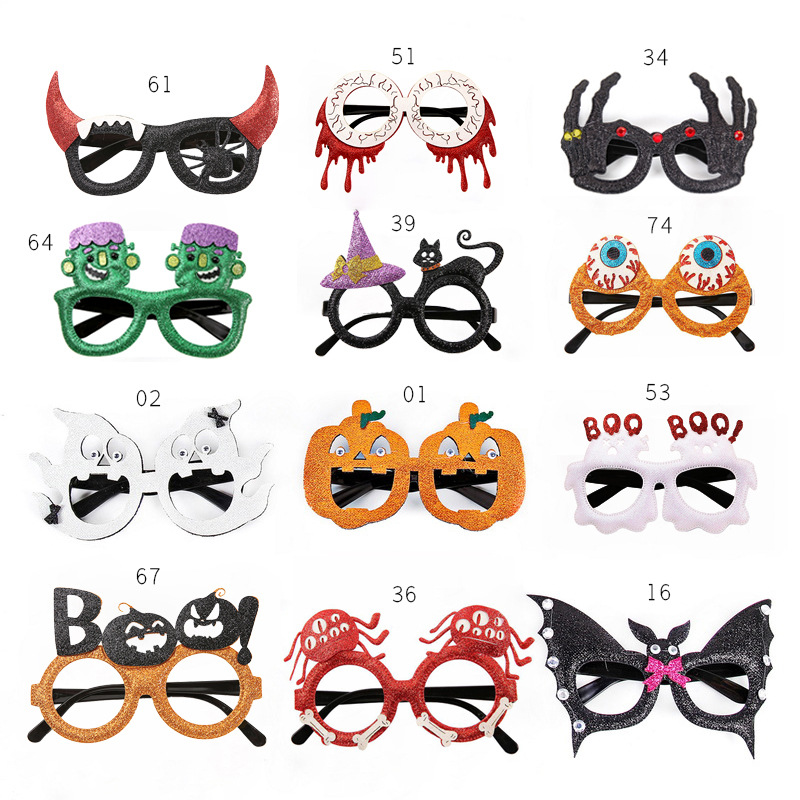 Transfronterizos gafas de Halloween conjuntos de gafas de fiestas decoración de fotos fantasmas props festivos mágicos extraños gafas de regalo