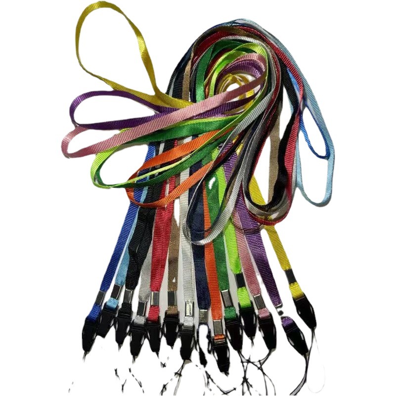 Manufacturer 13-Color Spot Mobile Phone Lanyard 7mm Summer Fan Nylon Hanging Neck Sling Oximeter Lanyard