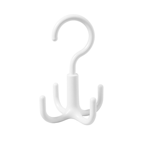 Rotatable four-claw hook multi-functional creative wardrobe bag tie belt storage rack storage rack clothes hook