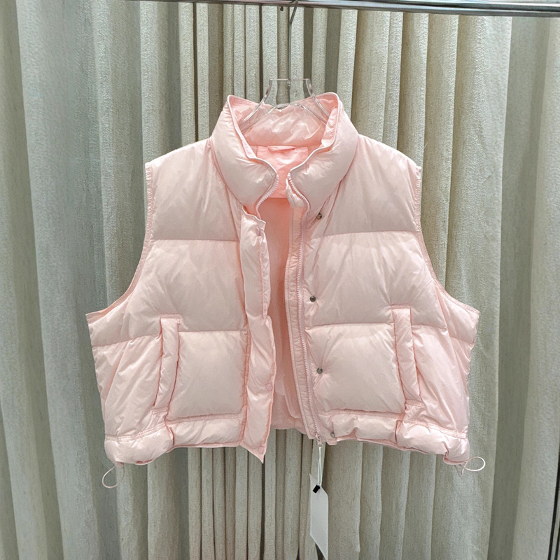 2025 Winter New down Jacket Vest Women's Hooded Knitted Cuffs Large Size Casual Warm White Duck down Vest Jacket 2025 Winter New down Jacket Vest Women's Hooded Knitted Cuffs Large Size Casual Warm White Duck down Vest Jacket