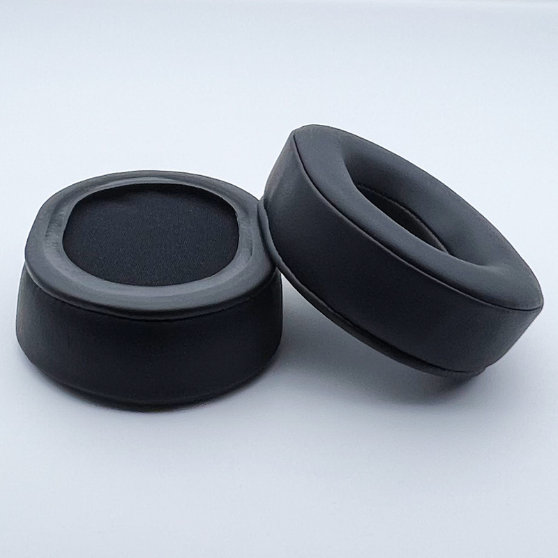 Square Oval earphone cover black and white gray brown protein sheepskin memory foam thick soft 9575 10080mm