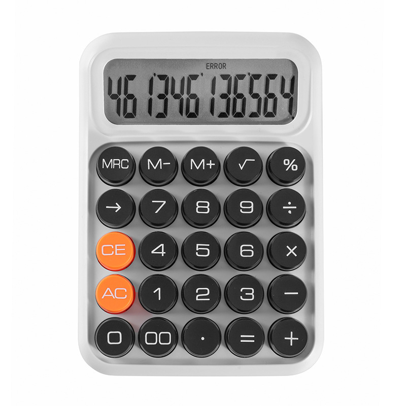 Nuevo 12-bit botón grande teclado flexible Calculadora de estudiante diosa color caramelo Oficina Contabilidad financiera