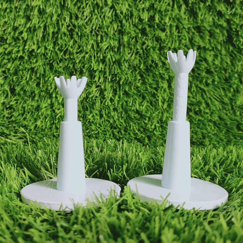 Clavos de golf ajustables en altura y baja bolas telescópicas Tee 2 piezas de golf en caja base ajustable