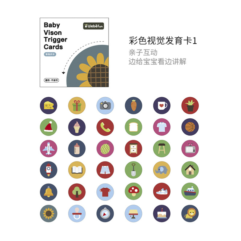 Rompecabezas de educación temprana recién nacido infantil blanco y negro Tarjeta bebé ilustración estimulación visual tarjeta flash color tarjeta cognitiva juguete