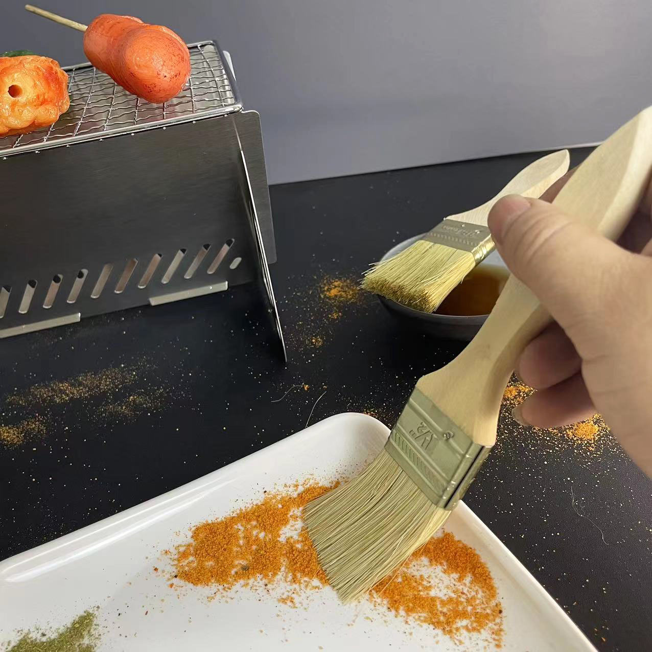 廠家直銷羊毛刷燒烤刷子不掉毛刷子燒烤刷木柄刷衛生環保刷子