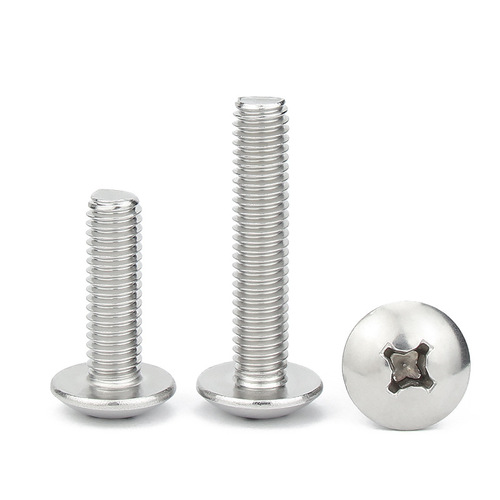304 stainless steel cross large flat head machine screws M2M2.5M3M4M5M6M8 mushroom head screws umbrella head bolts
