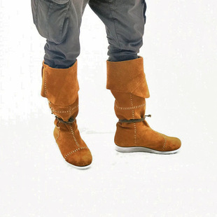 Amazon Independent Station Temu Cross-Border Export New Medieval Renaissance European and American Retro Men's Large Size Boots