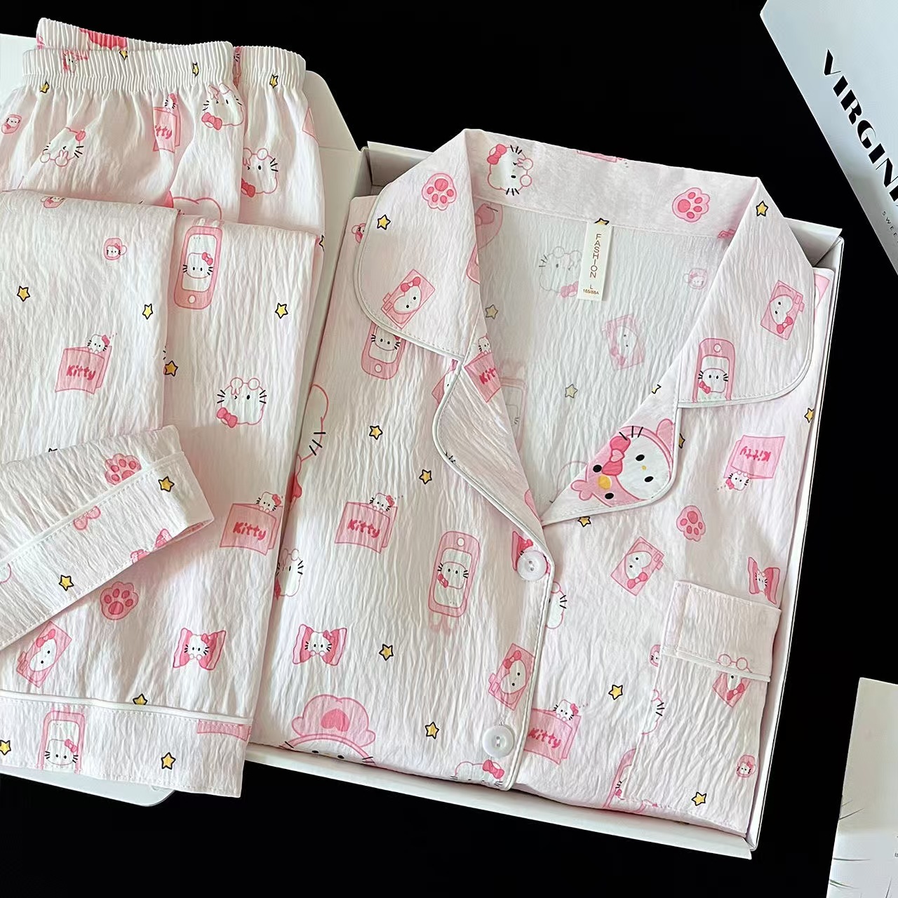 Al por mayor transfronterizo primavera y otoño dulce dibujos animados nubes de algodón pantalones de manga larga pijamas de niñas vestidos de hogar