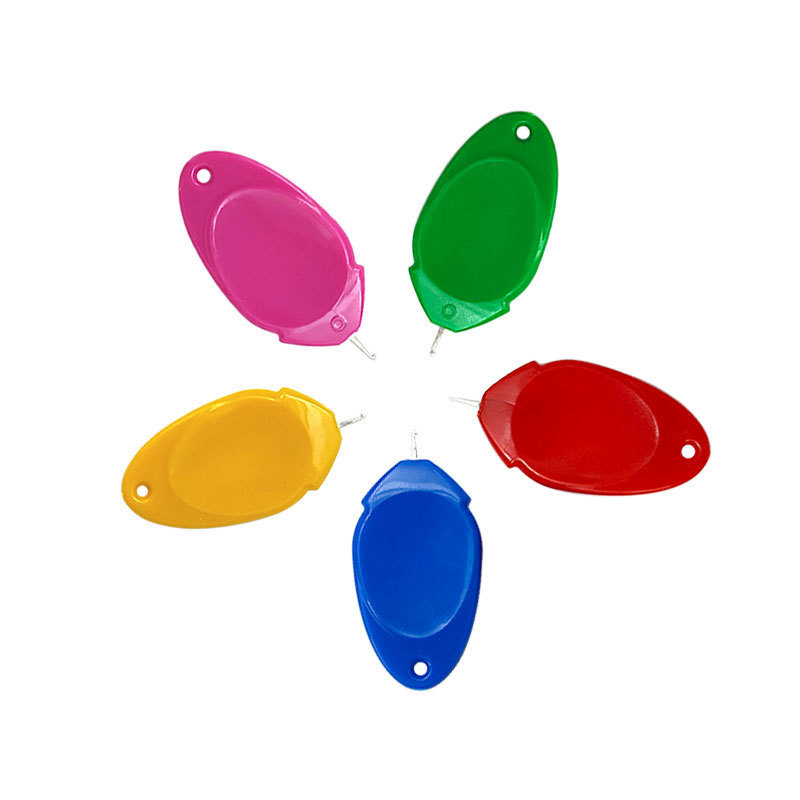 Herramienta de punto de cruz Dispositivo de enhebrado simple Dispositivo de plomo Precio único 50 piezas 1 corbata (desgaste de cuero de aluminio)