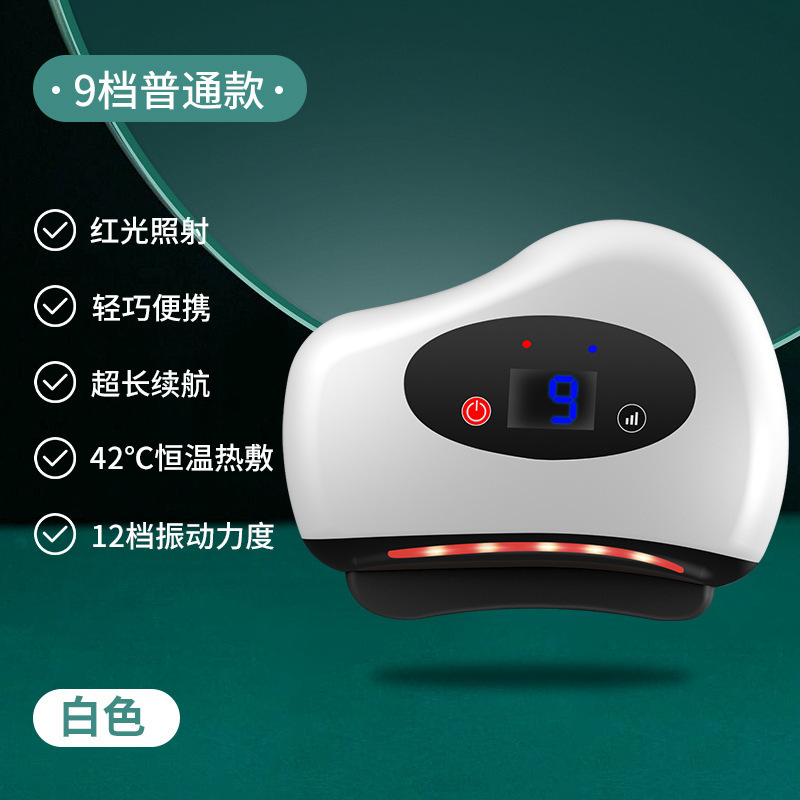 砭石かっさ板 フェイシャル美容 リフトアップ 首用 電動経絡マッサージかっさ器 カバー付きかっさ器 理学療法|undefined