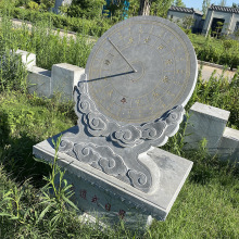 青石日晷  赤道式日晷  学校公园摆件日晷  古代测时器