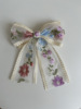 Hairgrip with bow, hairpins, hair accessory, crab pin, with embroidery, internet celebrity