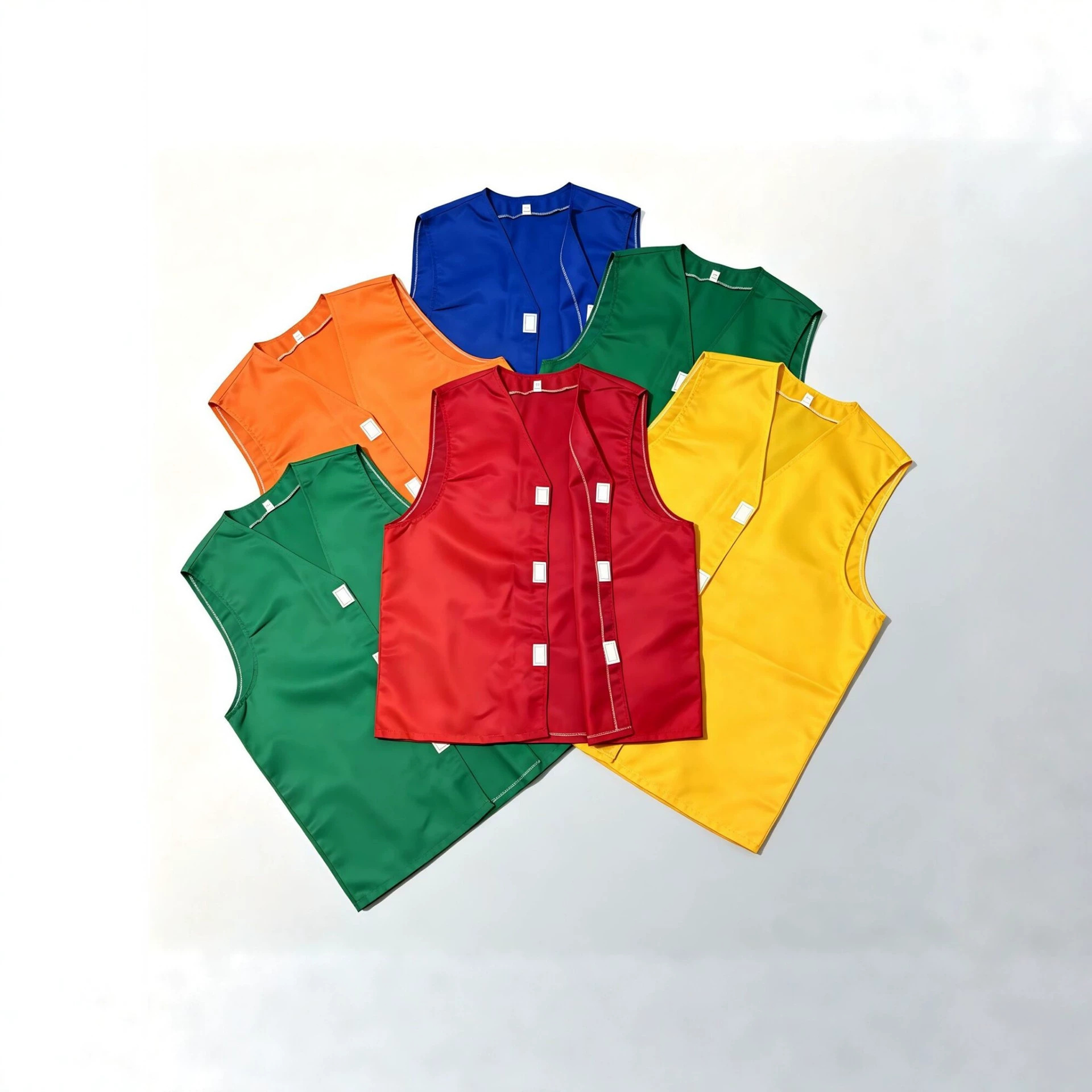 Case Processing Center Detention Center Multi-Color Velcro Vest V-Neck Sleeveless Work Vest Solid Color Performance Uniform Identification Uniform