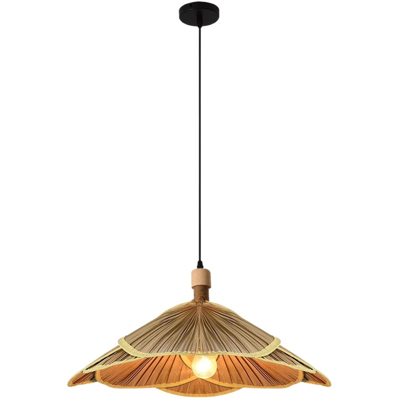 Araña de bambú de estilo chino restaurante japonés lámparas de restaurante de olla caliente Zen B & B pasillo Hotel habitación dormitorio lámpara de Bambú
