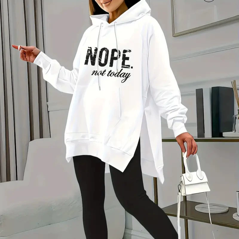 2025 Весна и Осень Европа и США Новый буквенно-буквенные карманы с открытым рукавом повседневный набор с капюшоном