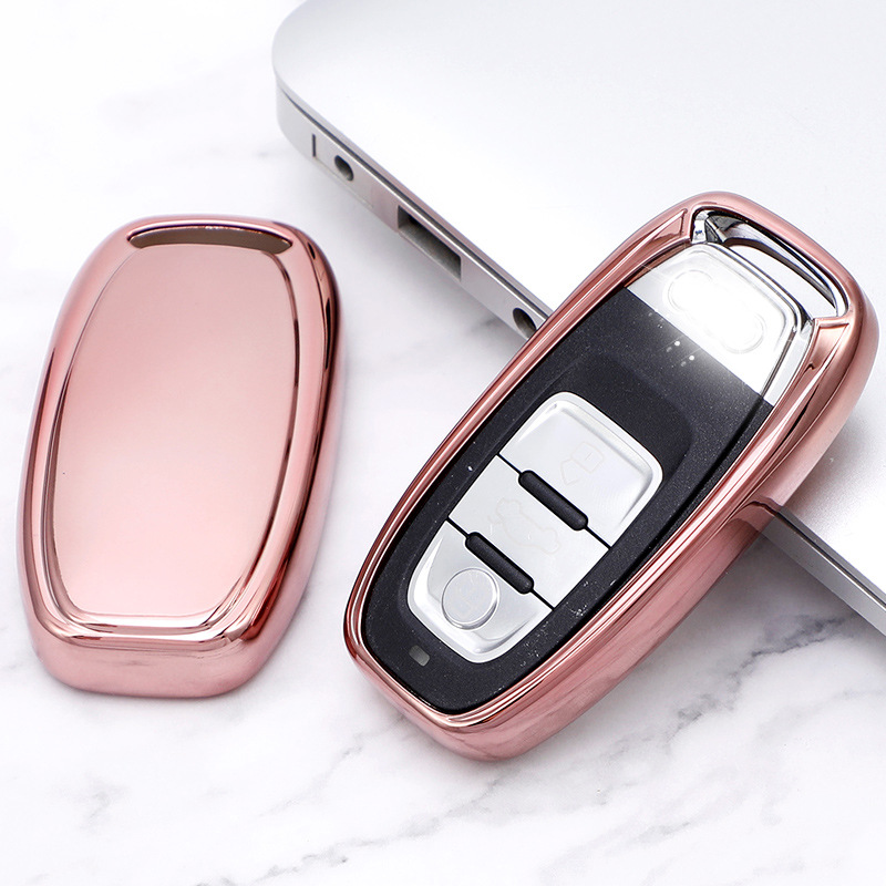 适用于奥迪A4L智能A6L专车专用汽车钥匙包TPU软胶钥匙壳套扣半包