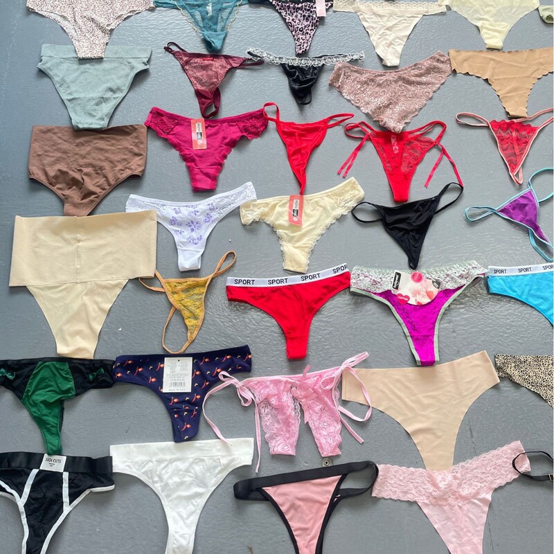 Thong Bikini Panties Women's Plus Size Mixed Style Women's Briefs Ice Silk Seamless Pure Cotton Crotch Hip-Lifting