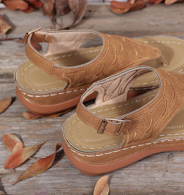 Damen-Sandalen, Reise-Party, synthetische orthopädische Flip-Flops mit Fußgewölbeunterstützung_voghion.com