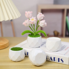 メーカーのミニ植木鉢毛糸フック露店鉢植えねじり棒プラスチック植木鉢ダイヤモンドひし形置物車載植木鉢