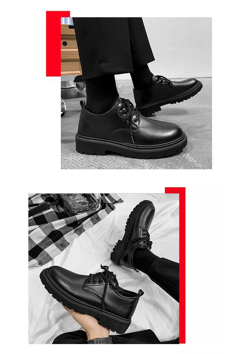 Herren Freizeitschuhe Aus Leder Britischer Stil Business Slipper_voghion.com