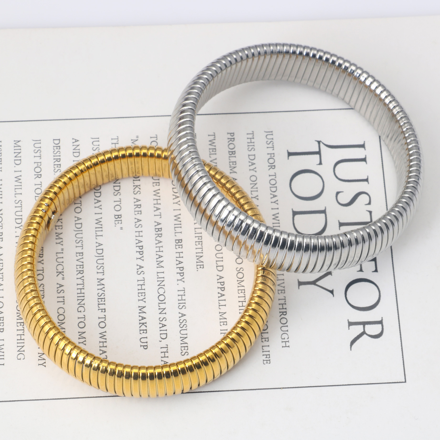 Unisex Gender Plating Design Simple Style Geometric Stainless Steel Plating Bangle