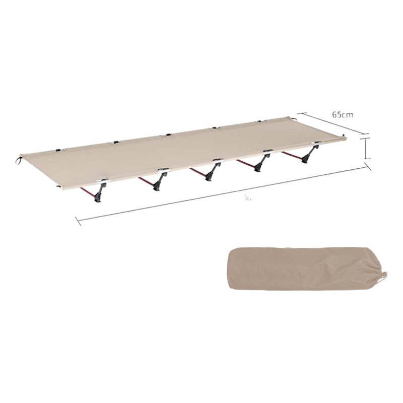 Outdoor Foldableing Bed Portable Widened Camp Bed Aluminum Alloy Lightweight Single Companion Bed Nap Bed Camping Style Bed